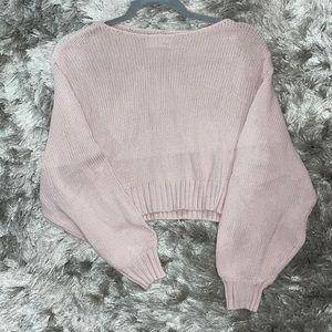 Aritzia Wilfred free crop knit sweater